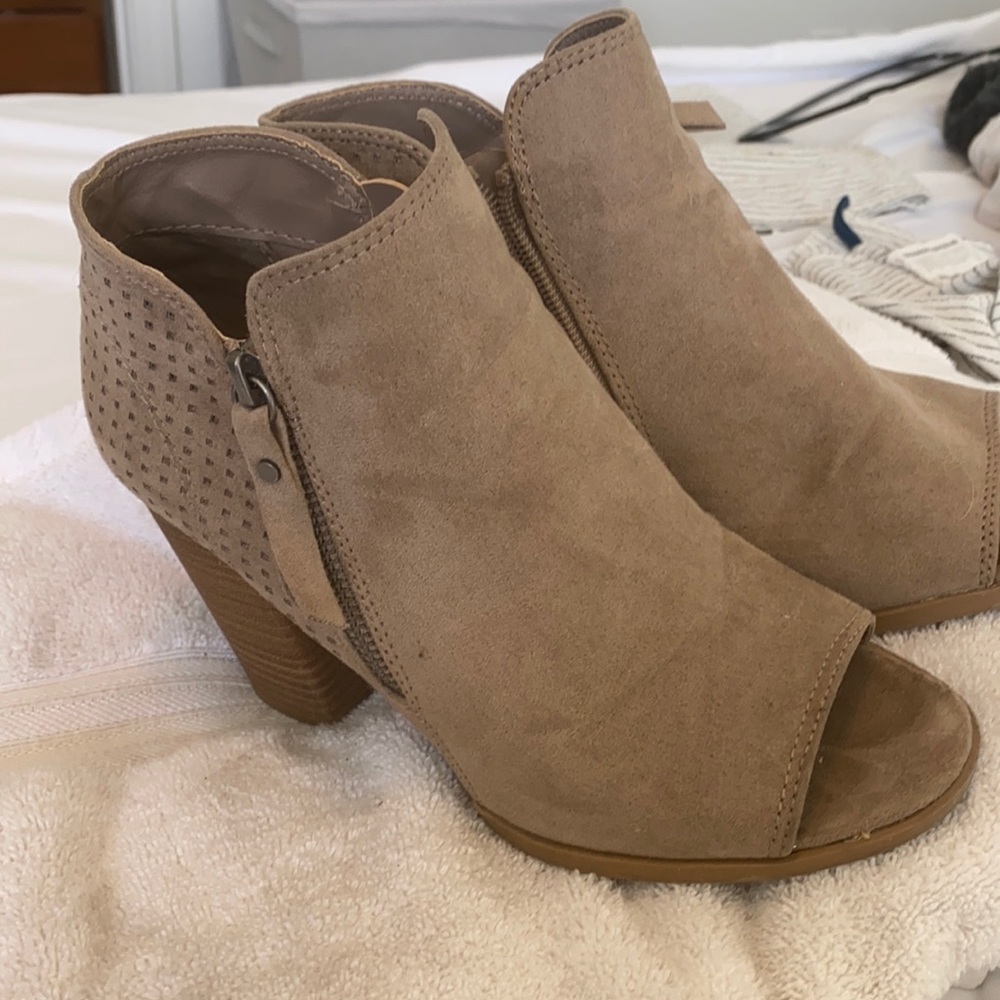 Tan booties